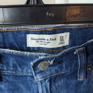 Abercrombie 90's straight low rise - dark wash 00R